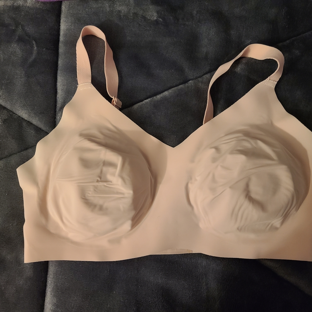 Knix Padded V Neck Seamless Nude Bra 6+